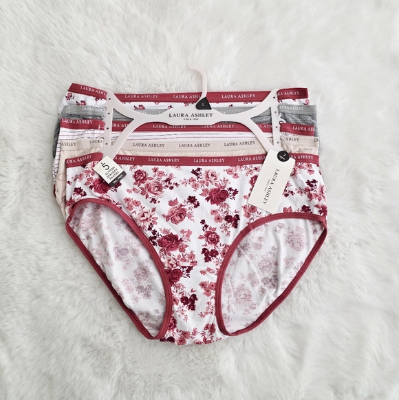 Laura Ashley Other - LAURA ASHLEY🌹5-PACK COTTON SPANDEX PANTIES SIZE L